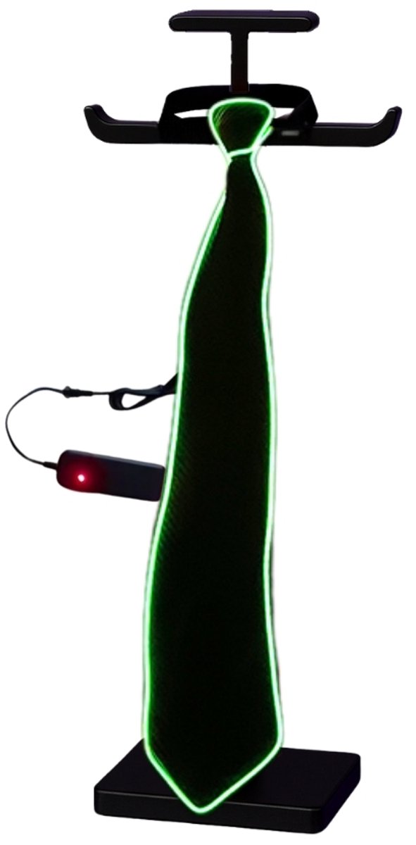 Doppler LED Party Tie – Lemoen Groen - Lichtgevende Stropdas met 3 Lichtmodi | Perfect voor Feesten, Festivals, Carnaval & Koningsdag