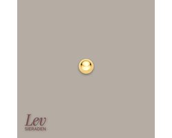 Lev Sieraden - 14 karaat Geelgouden Labret 1.0 x 8 mm met 1 ball 4 mm - Gold - Piercing - labret piercing - neuspiercing staafje - tragus piercing - Monroe piercing- Oorpiercing