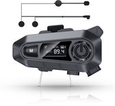 Tech Essentials Motorhelm Headset - Met Bluetooth 5.4 - Intercom - Radio - Harde microfoon - Brommer - Scooter