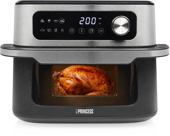 Princess Heteluchtfriteuse - MaxiCrisp Digital Airfryer 10L - 182262 - 1700W - 8 Bakprogramma's - PFAS-Vrij - Geschikt voor Pizza - Extra groot