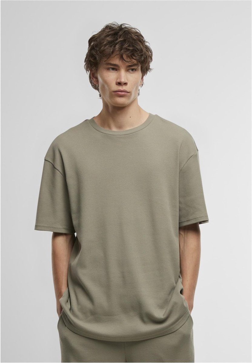 Urban Classics Waffle Heren Tshirt XL Olijfgroen