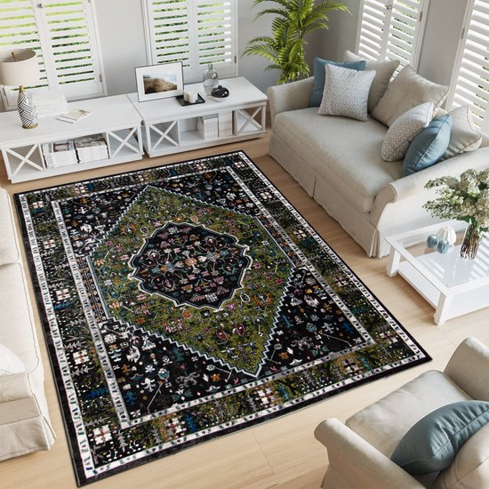 Picasso Paloma Vintage Tapis de sol - Multi / Vert - Poil bas - 200x200 CM Carré