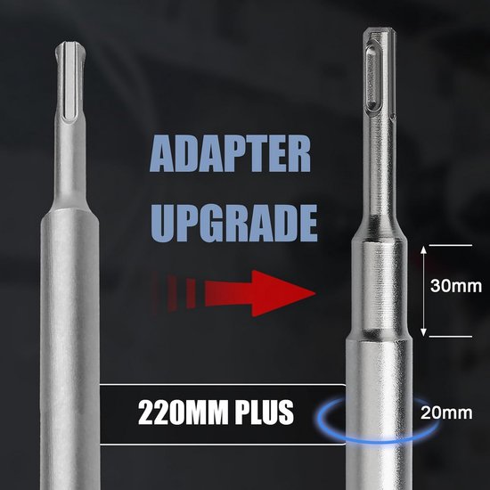 Holle Boorkroon Set voor Beton en Metselwerk met SDS Plus Adapter | bol