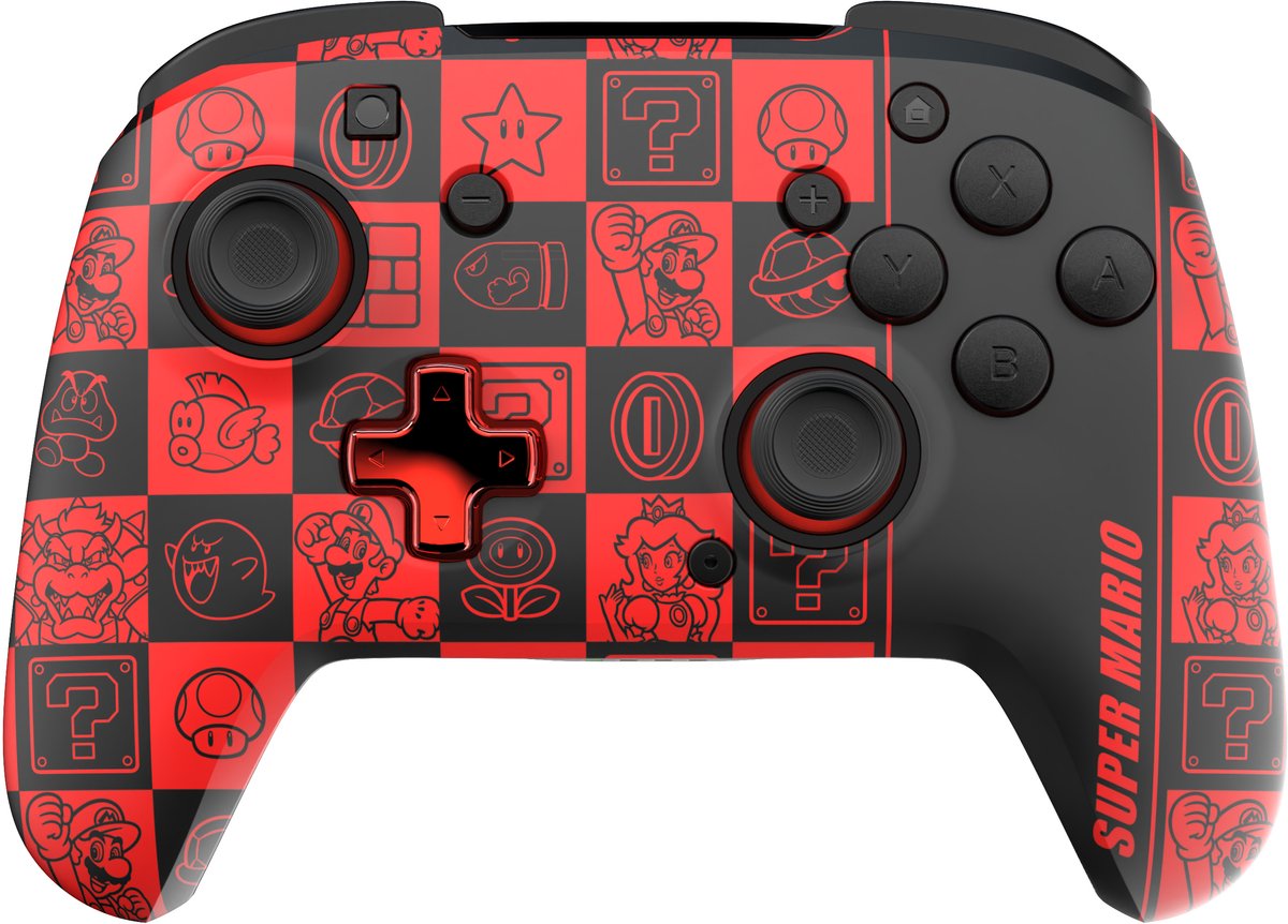 PDP Gaming Rematch Draadloze Controller - Super Icon Glow in the Dark - Nintendo Switch