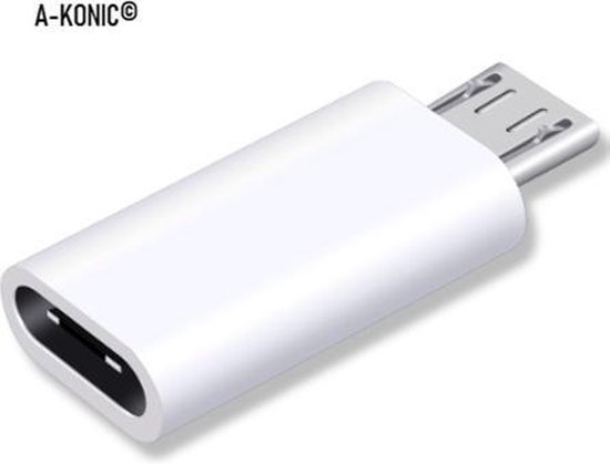 A-Konic © - verloop adapter USB-C naar Micro USB-adapter | Opzetstuk | USB C  Converter... | bol.com