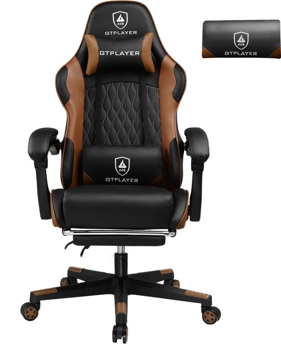 KRAKEN CHAIRS Gamingstoel van Stof - Zwart - Ergonomische Bureaustoel - In Hoogte Verstelbare