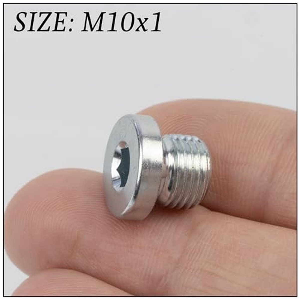 Stekker voor hoge druk M10x1 met kraag - 6-punts stopcontact - staal