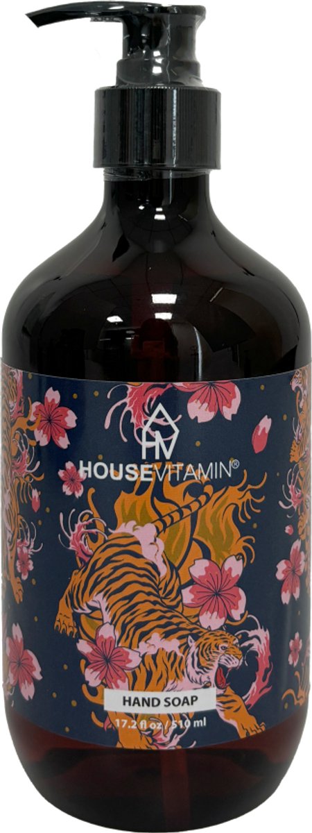 Housevitamin Vegan Handzeep – Kruidige Geur (Hout & Salie) – 500 ml – Luxe Design Fles – Dierproefvrij
