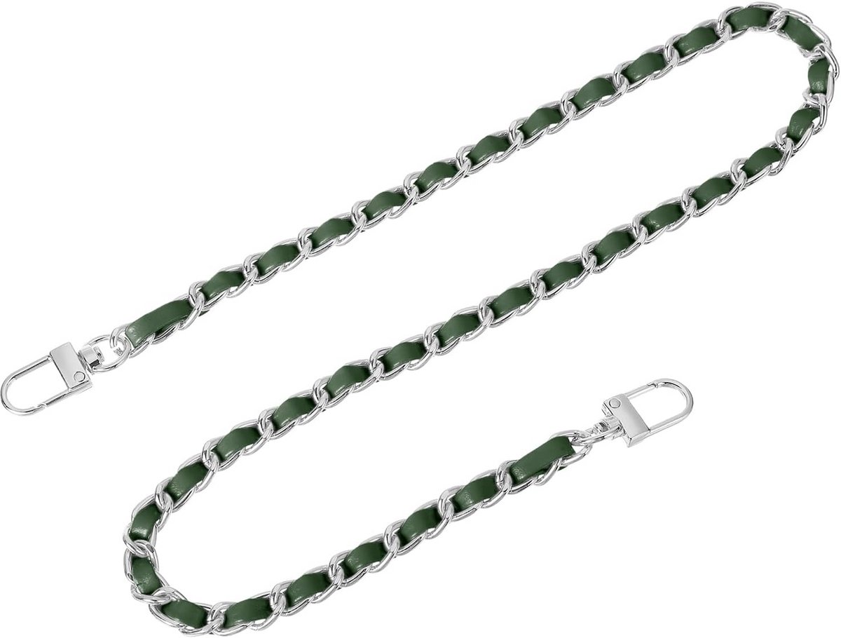 Verstelbare Handtastrasvervanging met Gespen | PU Leer en Zilveren Ketting