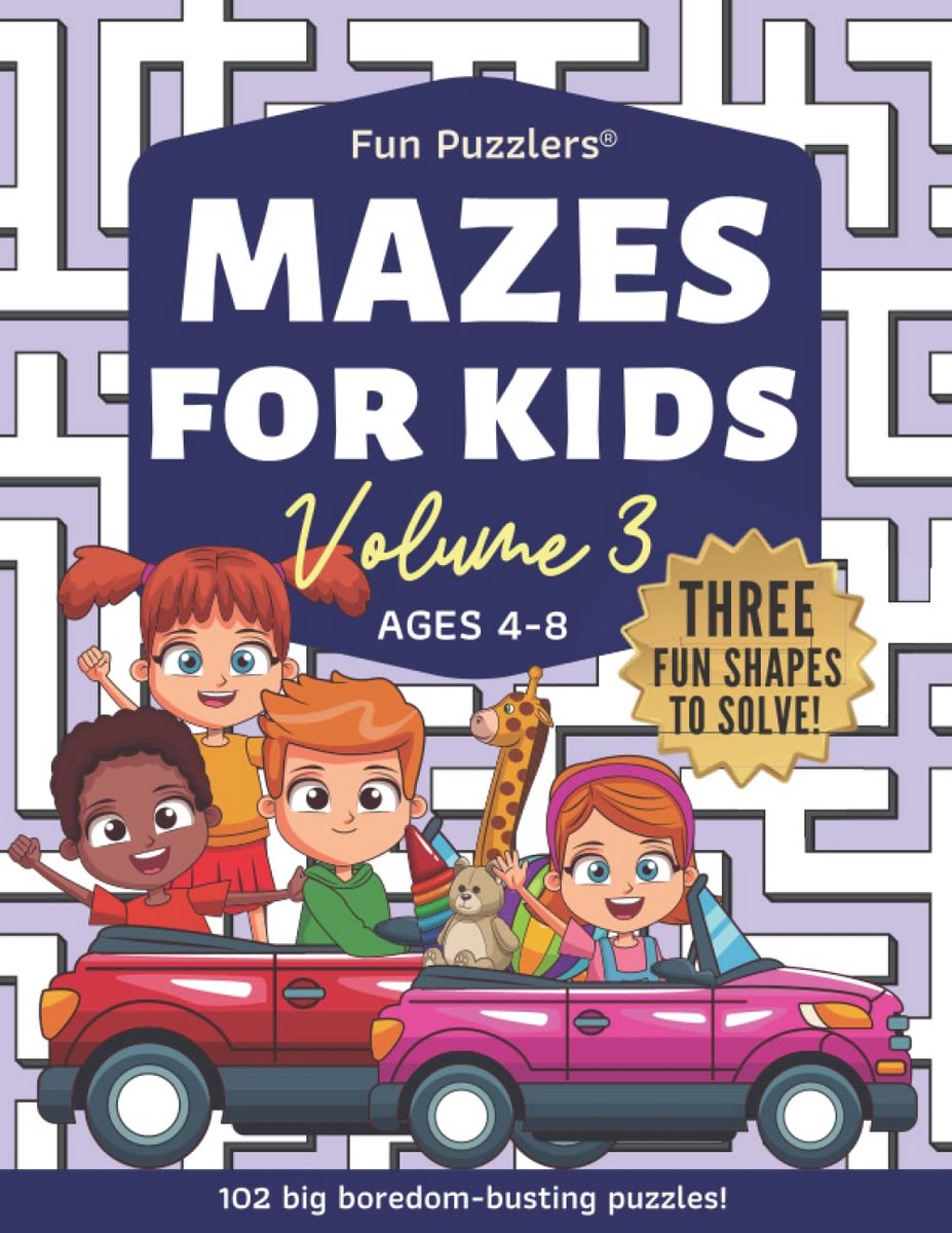 Grote Doolhof Puzzels voor Kinderen 4-8 Jaar: 102 Leuke en Makkelijke Labyrinten