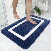 Olanly Badmat Antislip - Badkamermat - Absorberende Badmat - Douchemat - 61x91cm - Marineblauw
