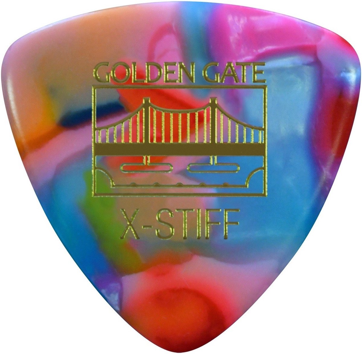 Golden Gate MP-107 Large Triangle Clown Barf plectrum X-Stiff 1.50 mm 12-pack