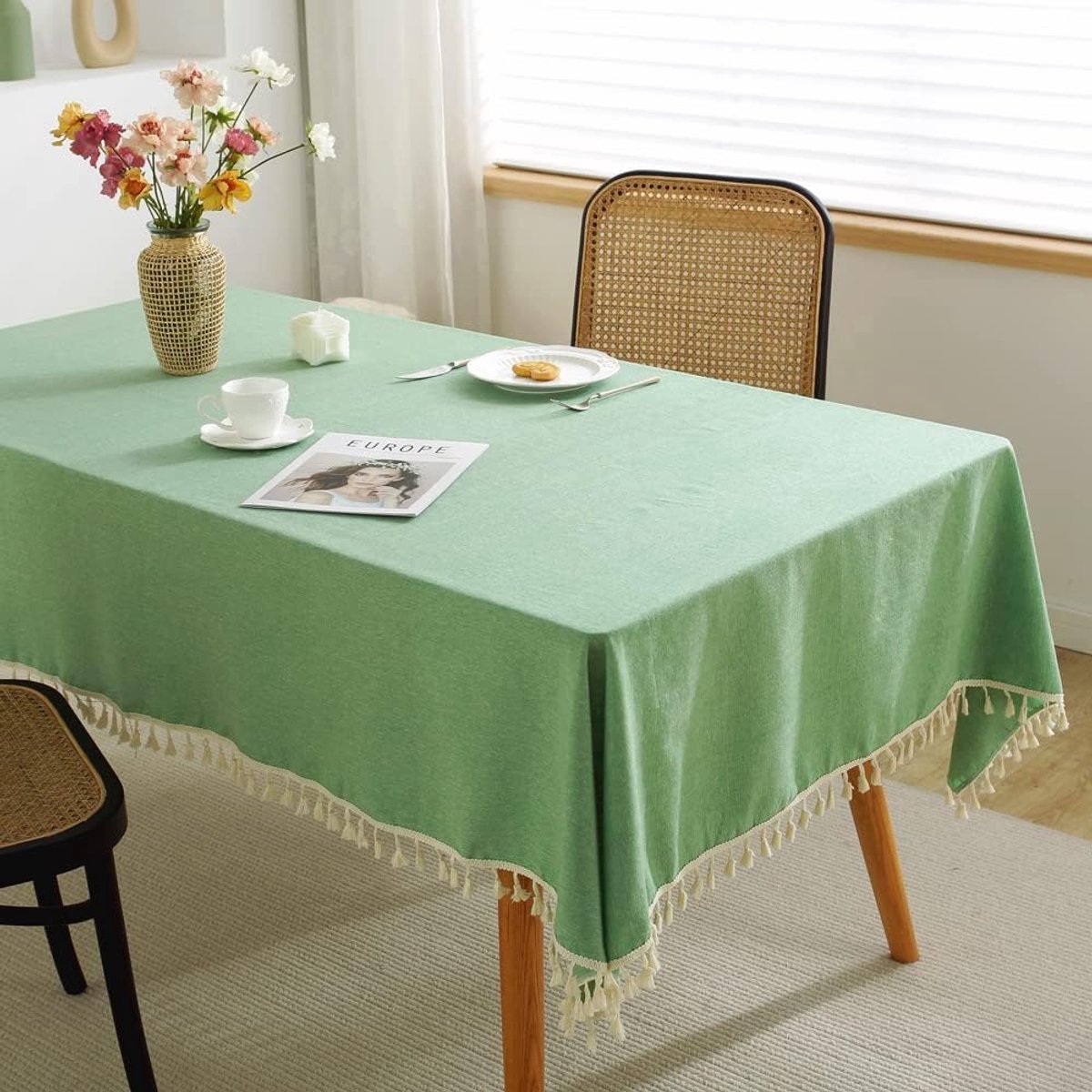 Stunq® Elegante Tafelkleed met Kwastjes voor Stijlvolle Tafeldecoratie in Verschillende Maten
