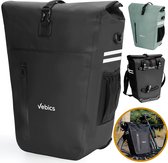 Vebics Fietstas Enkel - Enkele Fietstas Waterdicht - Waterdichte Fietstas - Fietstas Electrische fietsen - Afneembaar - 100% Waterdicht - 28L - Zwart