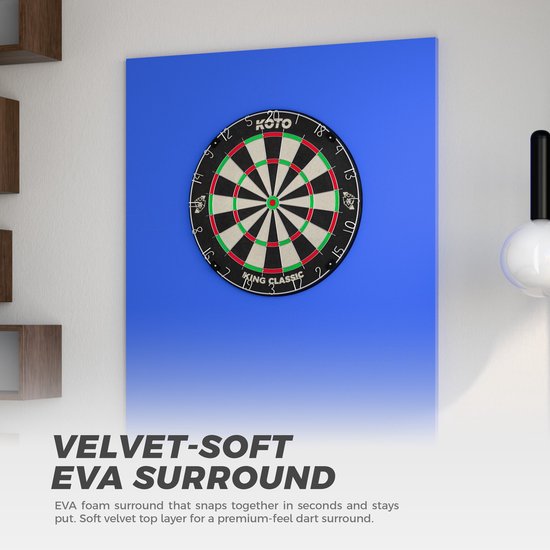 KOTO - 6PCS. Dart Surround Blauw - Vierkant - Dartbord Surround Ring - EVA - Economisch & Duurzaam - Beschermd Muren & Dartpunten van Merkloos — afbeelding 2