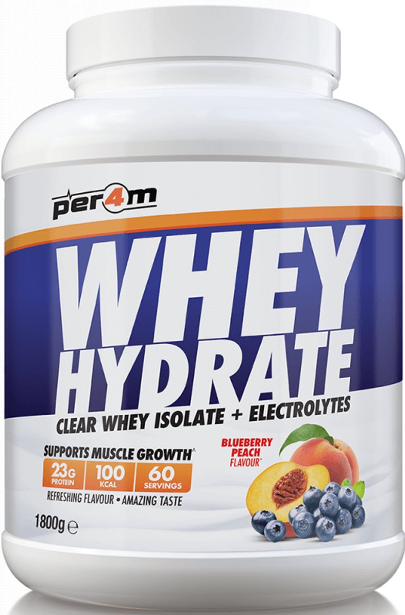 Per4m Whey Hydrate (1800g) Blueberry Peach - Eiwitten - Helder eiwit