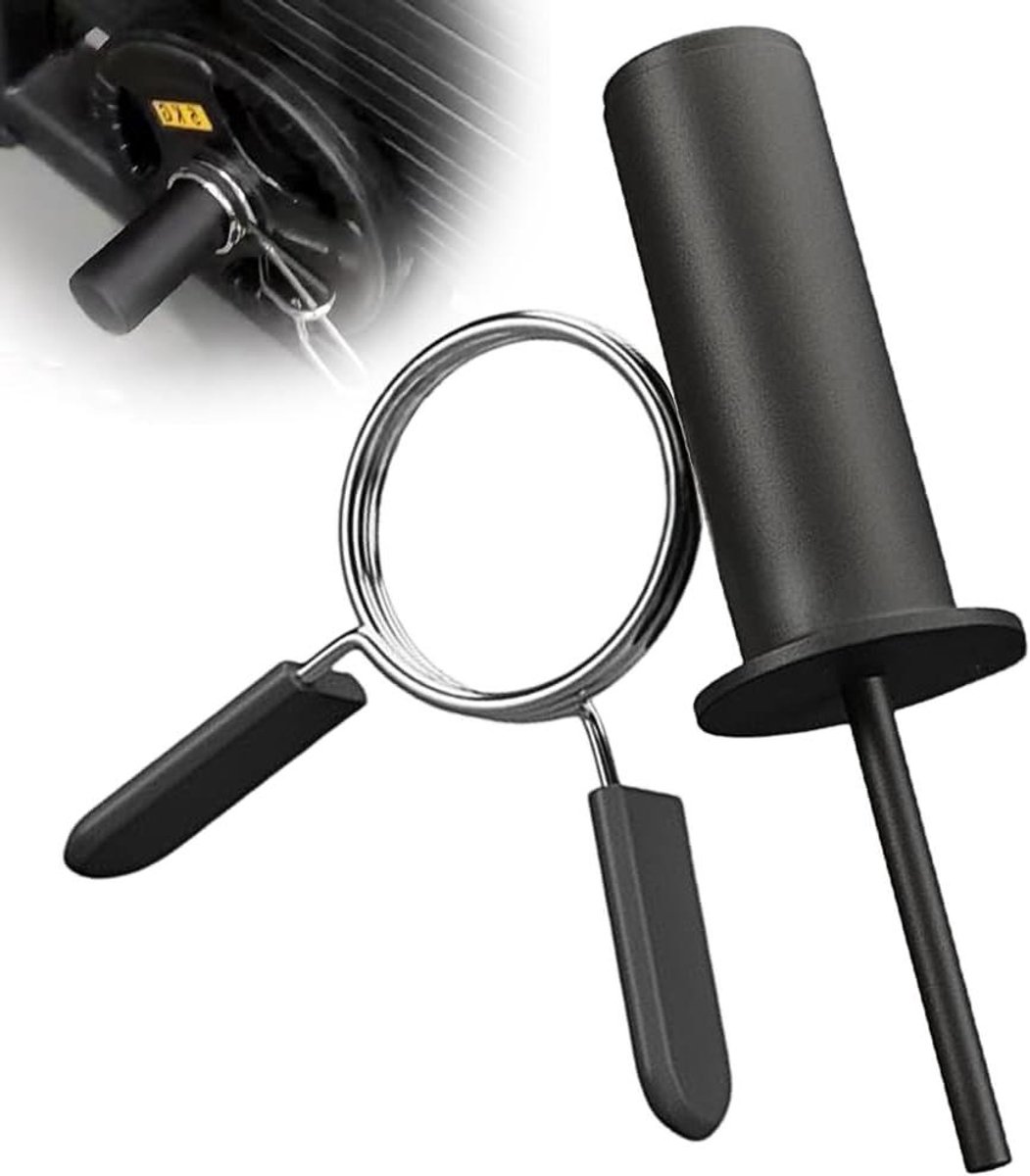 Provento - Gympin met veerclip en reservepin voor gewichtstack - fitnessaccessoire voor thuis en sportschool - draagbaar en handig (lengte 110 mm, diameter 10 mm)