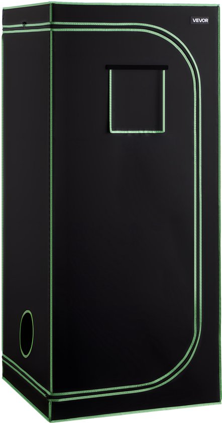 VEVOR Kweektent, 60x60x180 Cm, Binnenplantentent Met Full Spectrum LED Kweeklamp En Ventilatiesysteem Kweekkast 600d Sterk Reflecterende Mylar Kweektenten Kas Voor Bloemen Groenten 2834876309