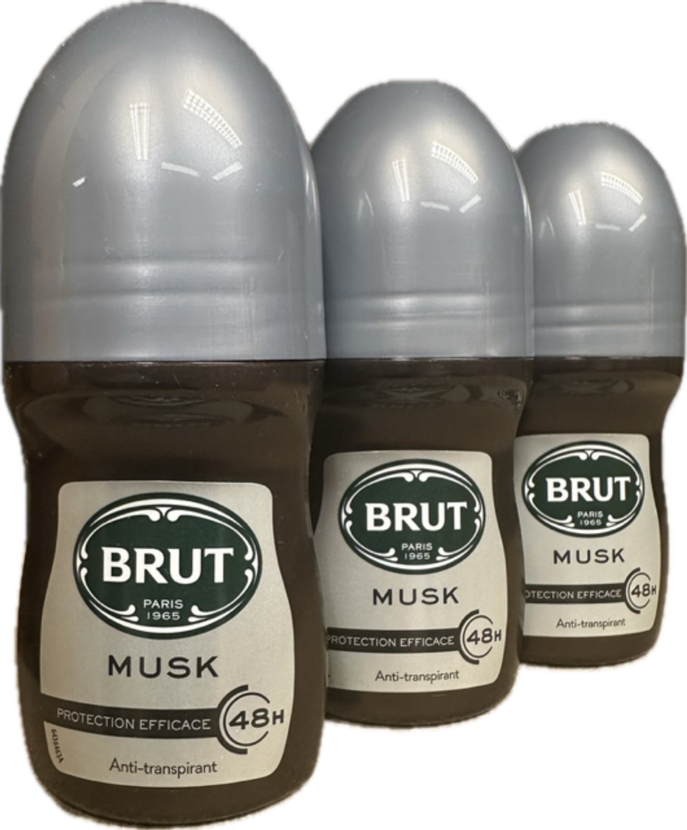 Brut deodorant roller - Musk - voordeelverpakking 3 x