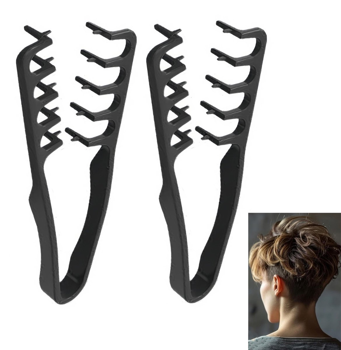 Heren Kam - 2 stuks - Zwart - Anti-statische Haarkam voor Baard en Haar