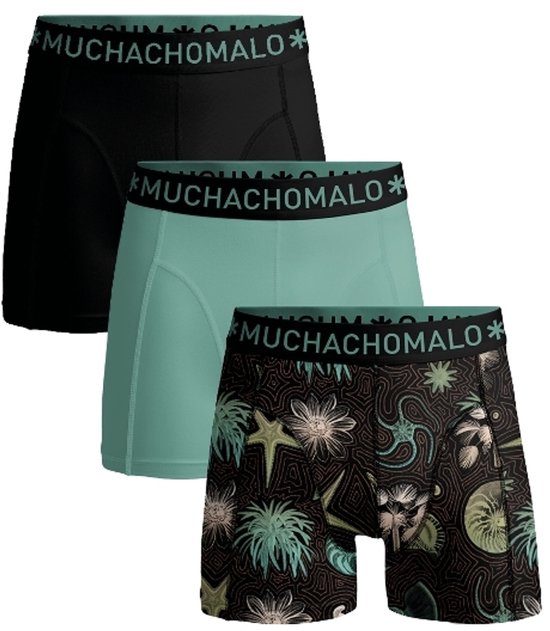 Muchachomalo – Boxer pour homme – Longueur standard – Sous-vêtements – Boxer – Sous-vêtements – 95 % Katoen – Lot de 3 – Taille M