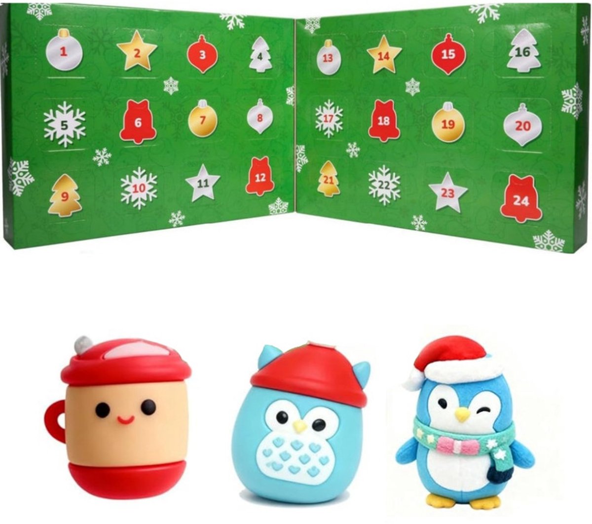 Adventskalender Blind Box met 24 prachtige poppen voor Kerst en vakantiedecoratie.