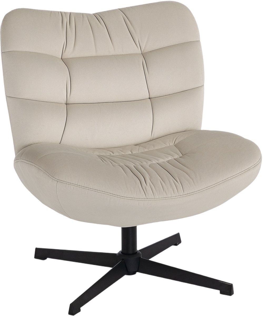 HOMCOM-Accentstoel-Chenille (100% polyester)-70x80x82cm-Crème