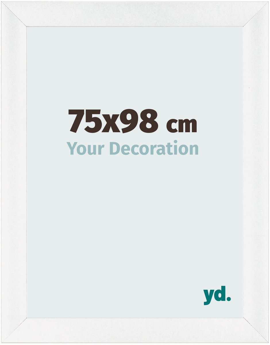 yd. Your Decoration - Fotolijst 75x98 cm - MDF - Wit Hoogglans - Pisa