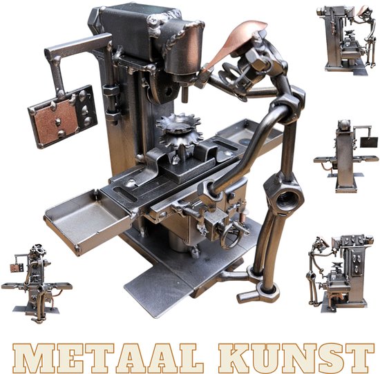 Freesmachine-operator-metaal beeld-metaal kunst-metaalbewerkers-uniek-het best cadeau-sinterklas gift-kerst-geschenk