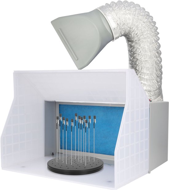 Fengda Compactere en draagbare airbrush-spuitcabine-spuitbox met zuigkanaal FD-513 met krokodillenklemmen en LED-licht