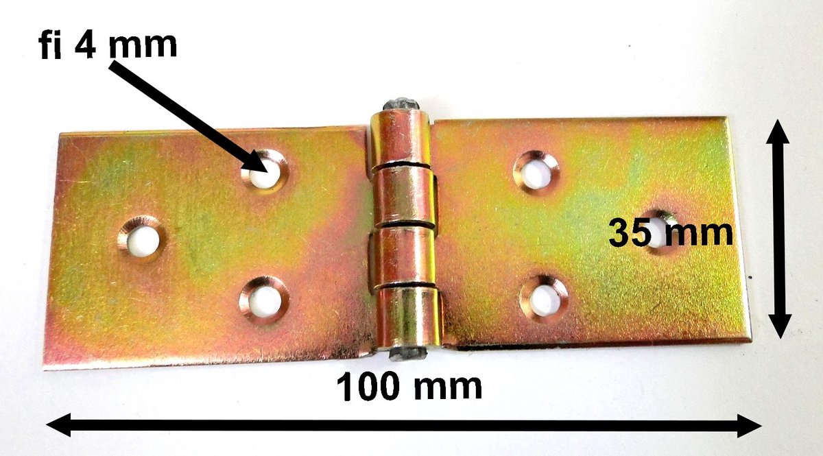Gegalvaniseerde Scharnier 35x100mm - Robuust en Corrosiebestendig