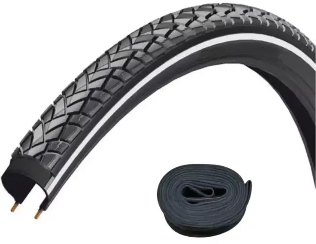Beyond Fietsband 28x1.60 - Reflecterend Zwart - Anti-leklaag - Autoventiel