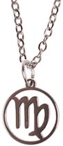 Ketting Zilverkleurig 55cm - Hangertje Sterrenbeeld RVS - Maagd