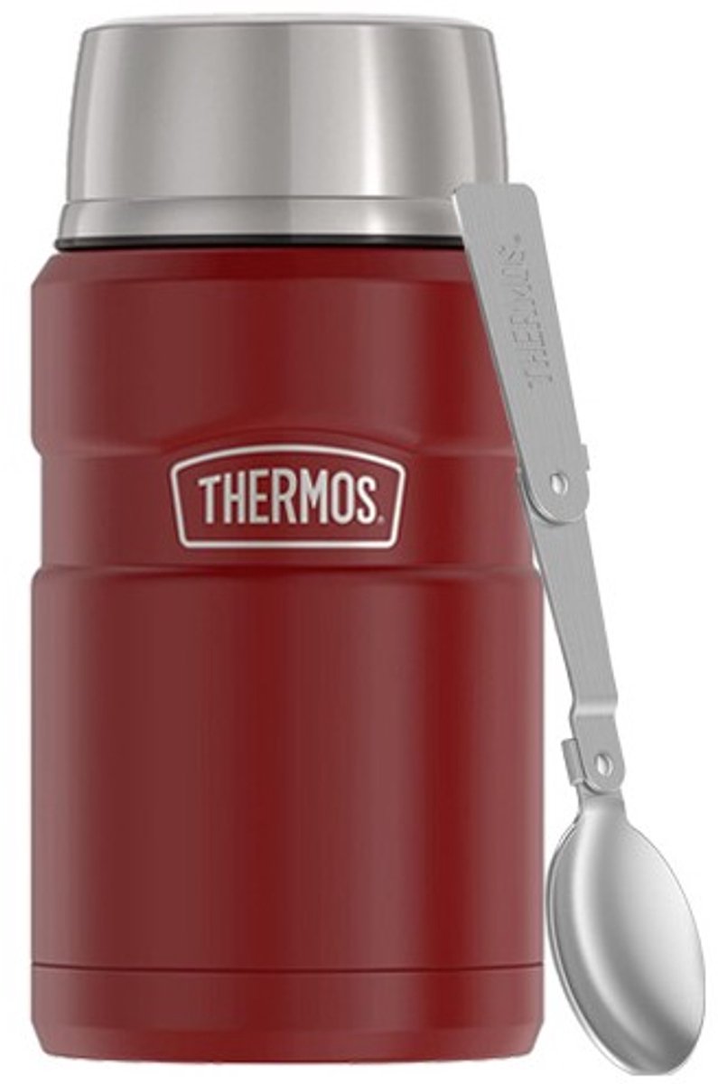 Thermos Voedselcontainer 710ml Roest Rood met Lepel