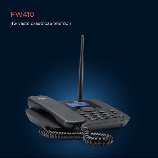 Opis Purofon Mobile 4G: Senior vaste telefoon met simkaart voor GSM en 4G-netwerk, ideaal voor Europa