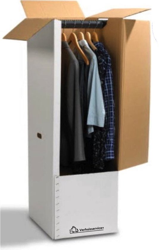 Dressing Ouvert Portant Vêtements avec Etagères 2 Tiroirs 84x40x180 cm