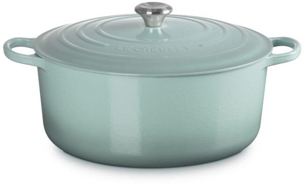 Le Creuset Braadpan Signature rond SeaSalt 34cm 12l