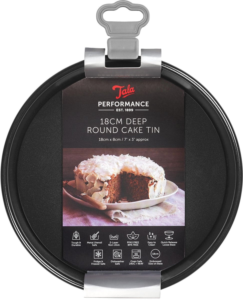 Ronde Bakvorm, Extra Diep, Losse Bodem, 18 cm - Tala | Performance