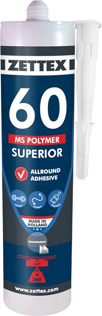 Zettex MS 25 Ultra Seal – Afdichtingskit – Binnen & Buiten – 290ml - Transparant
