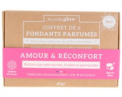 Natura Square Les Petits Glow Geschenkset 6 Biologische Love & Comfort Geurende Fondants 65 g