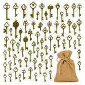 LWMLWM Vintage Sleutel Decoratie - Brons Bruiloft Antieke Halsketting Hanger