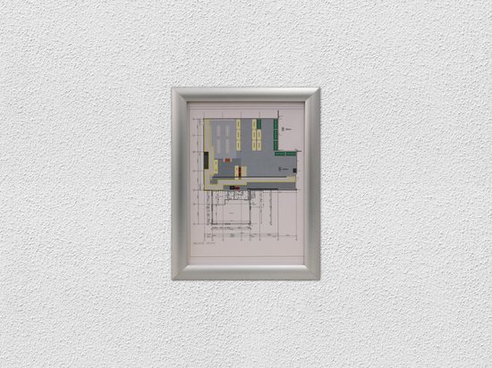 TUKA-i-AKUT 10X A3 Snap Frame Aluminium Poster Frame 25 mm Aluminium Profiel, Kennisgeving Bord Frame Wandmontage Opvouwbare Frame Reclame Displays Clip Poster Houders, Zilver Kleur TKD8420-A3-10X