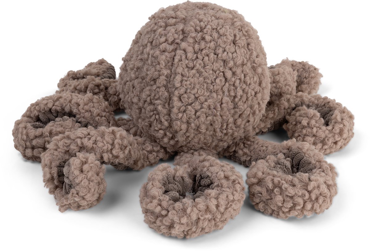 District 70 SQUID – Zacht Hondenspeelgoed met Pieper in Octopusvorm - Taupe - 13 x 20 cm