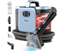 Olvy Tapijtreiniger PRO - Stoomreiniger - Draagbare Vlekkenreiniger - 100° Stoom - Bank Reiniger Machine - Meubelreiniger - 1650W - Zetelreiniger - Matrasreiniger
