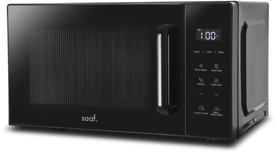 Four à micro-ondes – 20 L – Micro-ondes libre – 8 programmes – Fonction décongélation – 700 W – Zwart – de Saaf