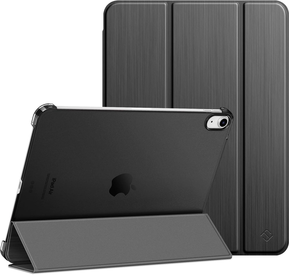 Zandarix Geschikt voor Apple iPad Air 11 inch M4/M3/M2 2026/2025/2024 - Ultra Dun - Matte Transparante Achterkant - Automatische Slaap/Waak Functie - Book Case Tablethoes - Zwart