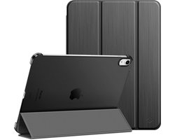 Geschikt voor Apple iPad Air 11 inch M4/M3/M2 2026/2025/2024 - Ultra Dun - Matte Transparante Achterkant - Automatische Slaap/Waak Functie - Book Case Tablethoes - Zwart