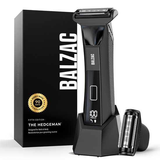 BALZAC® The Hedgeman® 5.0 - Bodygroomer Mannen - Waterdicht - Foil Shaver - Extra Veilig - Manscaped - Trimmer Schaamstreek - Body Trimmer Heren