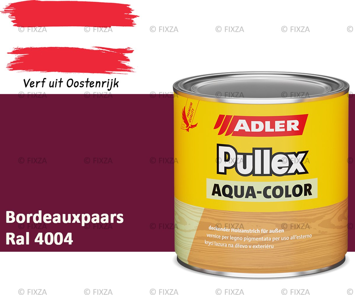 ADLER Pullex Aqua-Color Houtverf Buiten – Bordeauxpaars – 2,5 Liter – Watergedragen houtbescherming voor Buitenhout – Beschermt tegen Schimmel en Algen