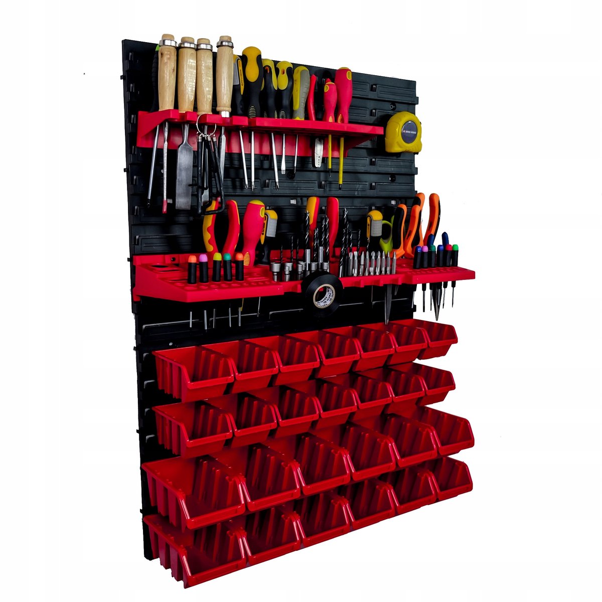 Gereedschapswand 57x78 cm met 26 Bakjes en Ophanghaken